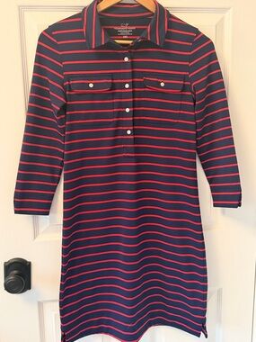 Vineyard Vines Navy with Red Stripe Polo Dress
